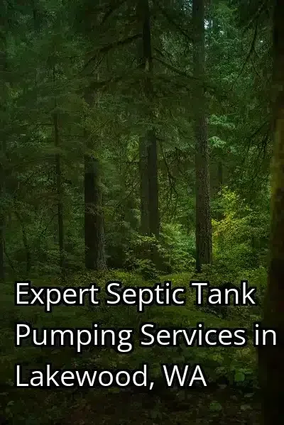 Expert Septic Tank Pumping Services in Lakewood, WA