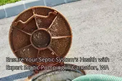 Ensure Your Septic System's Health with Expert Septic Pumping in Carnation, WA