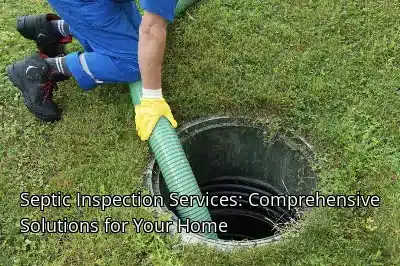 Septic Inspection Services: Comprehensive Solutions for Your Home Septic Inspection Services: Comprehensive Solutions for Your Home
